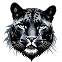 panther head tattoo design idea
