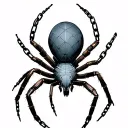 chrollo spider tattoo with chain tattoo design idea