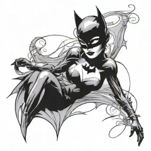 batman catwoman symbol tattoo thats feminine tattoo design idea