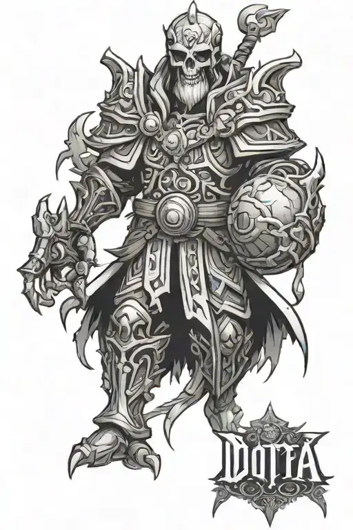 Lich frome dota 2 tattoo design idea