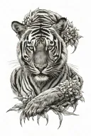 Tiger full body tattoo design idea