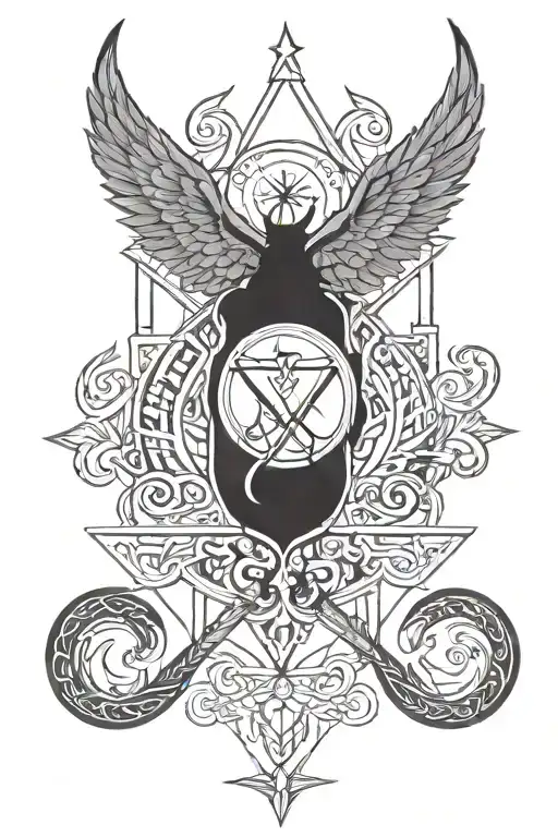 Lucifer sigil art tattoo tattoo design idea