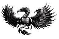 Scorpion Eagle Phoenix tattoo design idea