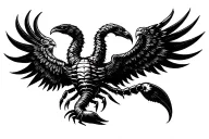 Scorpion Eagle Phoenix tattoo design idea