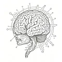 adhd brain tattoo design idea