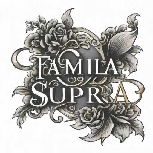 familia supra omnia in latin font The letters tattoo design idea