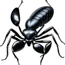 WORLD AND DELICATE ANT tattoo design idea