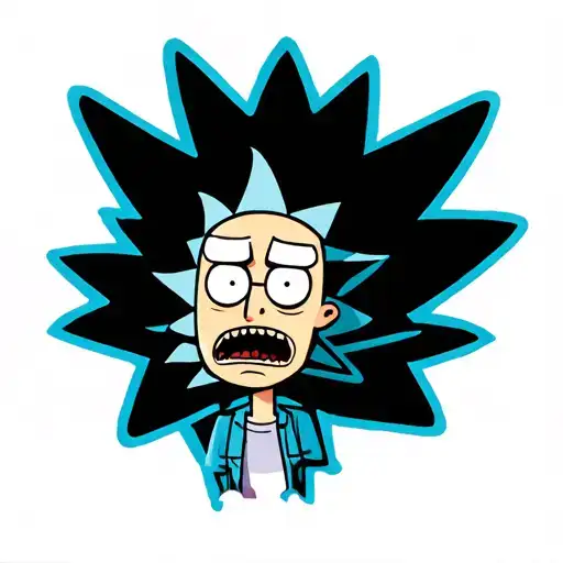 rick and morty tattoo design idea