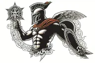 Spartan and bible verse tattoo design idea