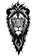 Tribla Lion tattoo design idea