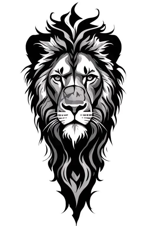 Tribla Lion tattoo design idea