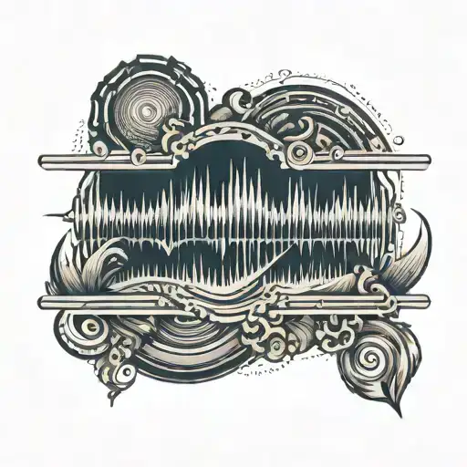 audio waveform design incorporating tattoo design idea