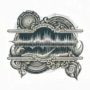 audio waveform design incorporating tattoo design idea