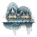 audio waveform design incorporating tattoo design idea