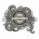 audio waveform design incorporating tattoo design idea