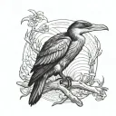 cormorant tattoo design idea