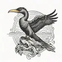 cormorant tattoo design idea