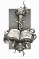 Roman's 8:11 bible verse intertwined tattoo design idea