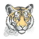 tiger head tattoo design idea