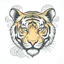 tiger head tattoo design idea