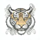 tiger head tattoo design idea