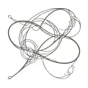 number 8 at the same time infinity sign intertwined tattoo design idea