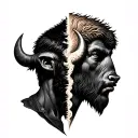 half man and half buffalo tattoo design idea