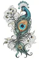 peacock feather tattoo design idea
