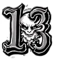 lucky 13 grufty tattoo design idea