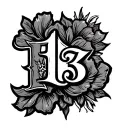 lucky 13 grufty tattoo design idea