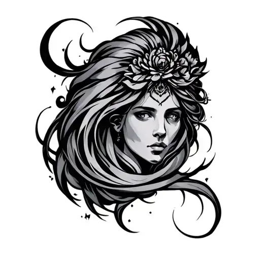 Virgo Aquarius tattoo design idea