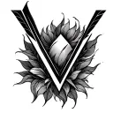 V Shaped tattoo design idea