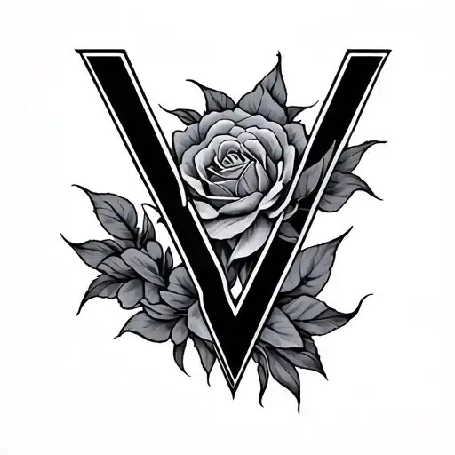 V Shaped tattoo design idea