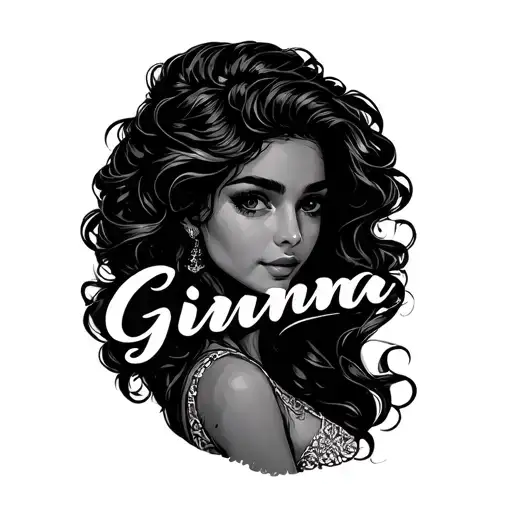 The name Gianna in cursive tattoo design idea