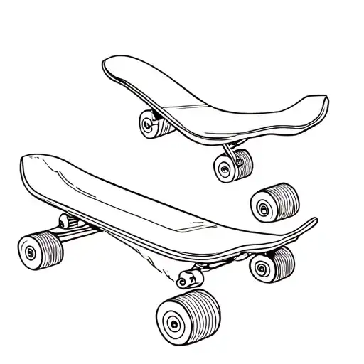 artsy skateboard with loops fore arm tatoo tattoo design idea