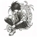 death note L Lawliet tattoo design idea