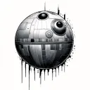 death star tattoo design idea