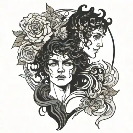 Orpheus And Eurydice tattoo design idea
