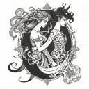Orpheus And Eurydice tattoo design idea