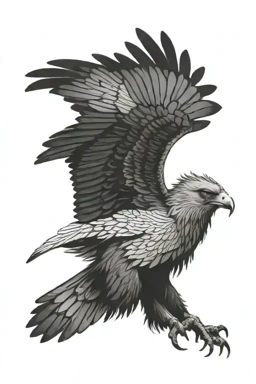wedge tail eagle tattoo design idea