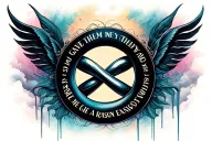 Infinity Symbol with "I gave them life and they gave me a reason to live" tattoo design idea