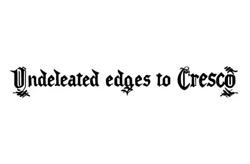"Undefeated edges to CRESCO" tattoo design idea