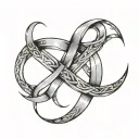  small 2024 roman numerals intertwined tattoo design idea