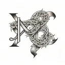  small 2024 roman numerals intertwined tattoo design idea