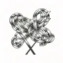  small 2024 roman numerals intertwined tattoo design idea