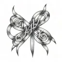  small 2024 roman numerals intertwined tattoo design idea