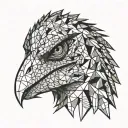 raptor bird tattoo design idea