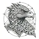 raptor bird tattoo design idea