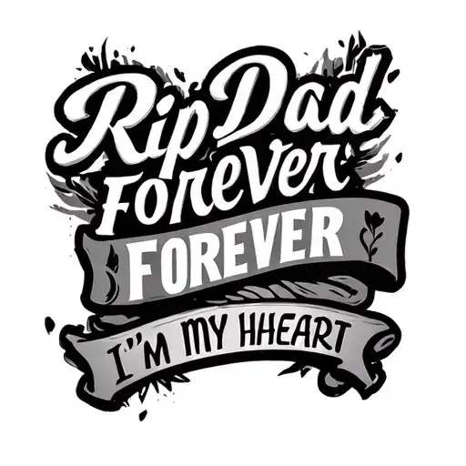 "rip dad forever I'm my heart" harley davidson, brids, native bush motorcycle club family  tattoo design idea