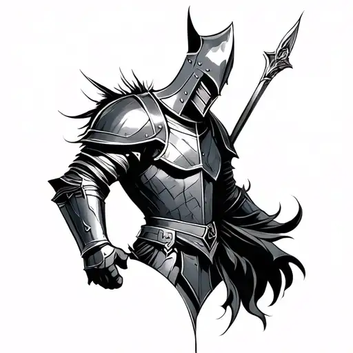 Knight tattoo design idea